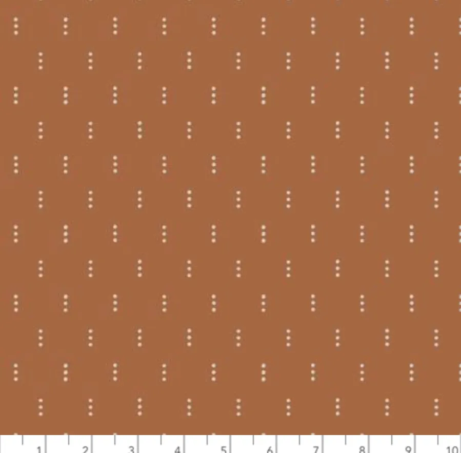 1/2 Yard - Get Out And Explore - Three Dots - Clay Fabric - MT103-CL2