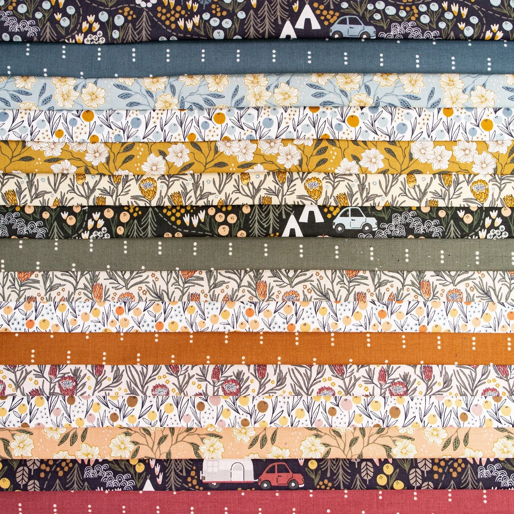 1/2 Yard - Get Out And Explore - Three Dots - Clay Fabric - MT103-CL2
