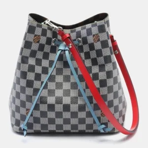 Black Coated Canvas Damier N&eacute;oNo&eacute; MM Hobo Bag