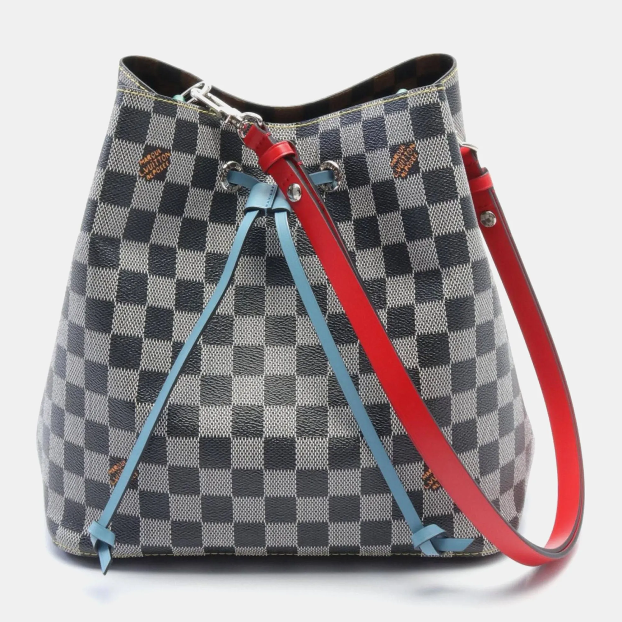 Black Coated Canvas Damier N&eacute;oNo&eacute; MM Hobo Bag