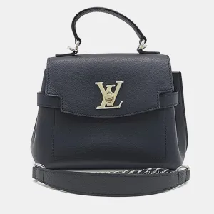 Black Leather Lock Me Ever Mini Bag