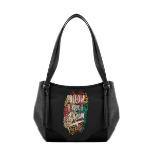 Black Leather Tote Bag Be Free