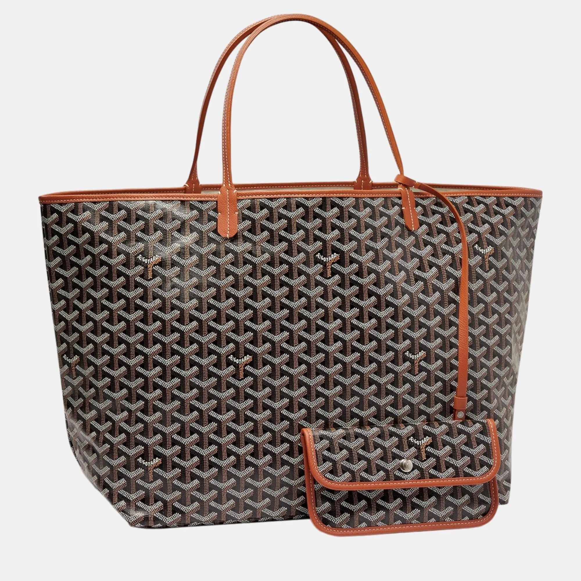Black/Tan Goyardine Coated Canvas and Leather Saint Louis GM Tote