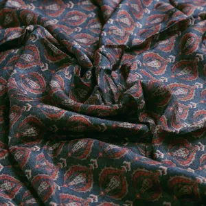 Blue Ogee Pattern Digital Printed Fabrics
