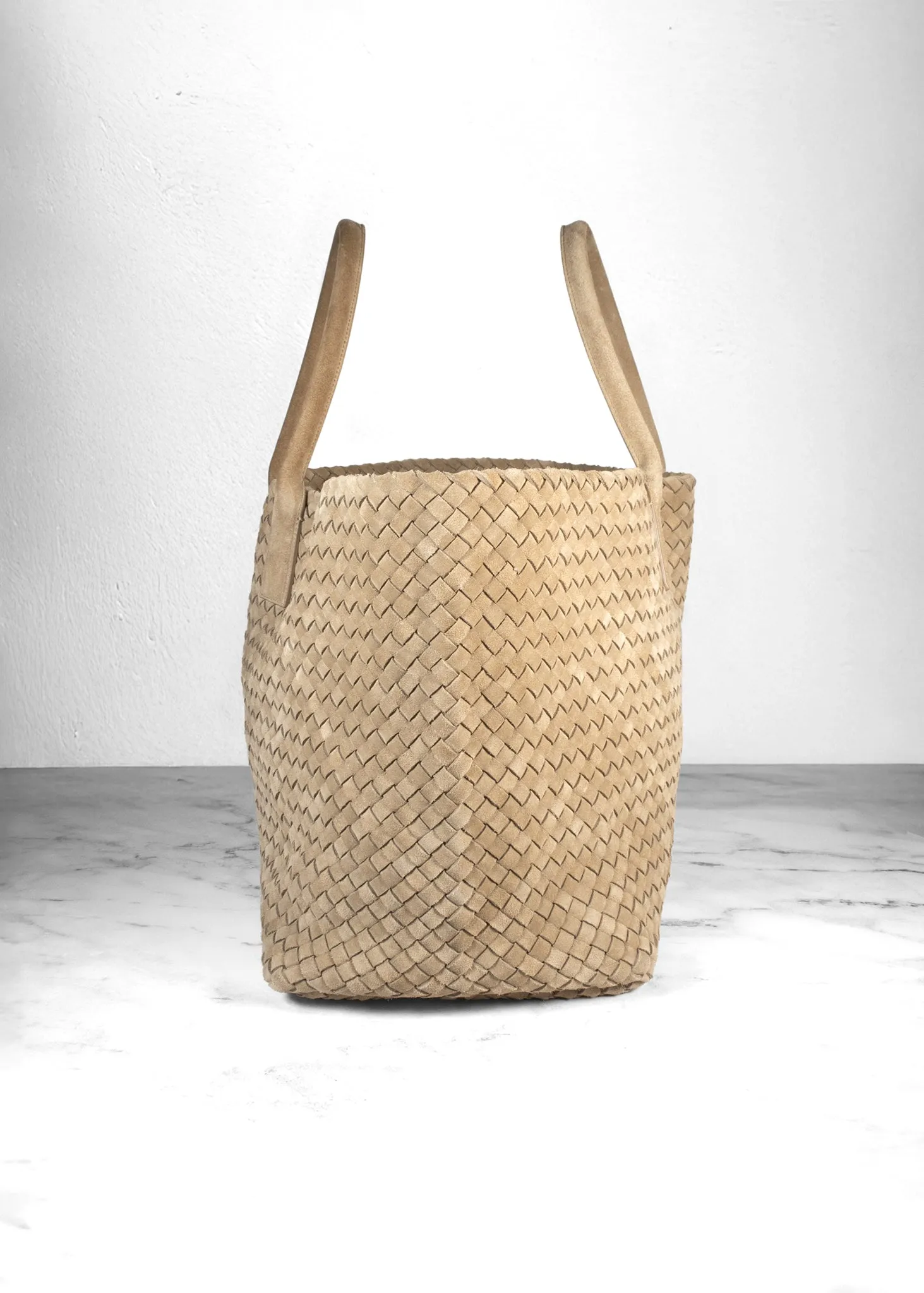 Bottega Veneta Cabat Intrecciato Suede Tote
