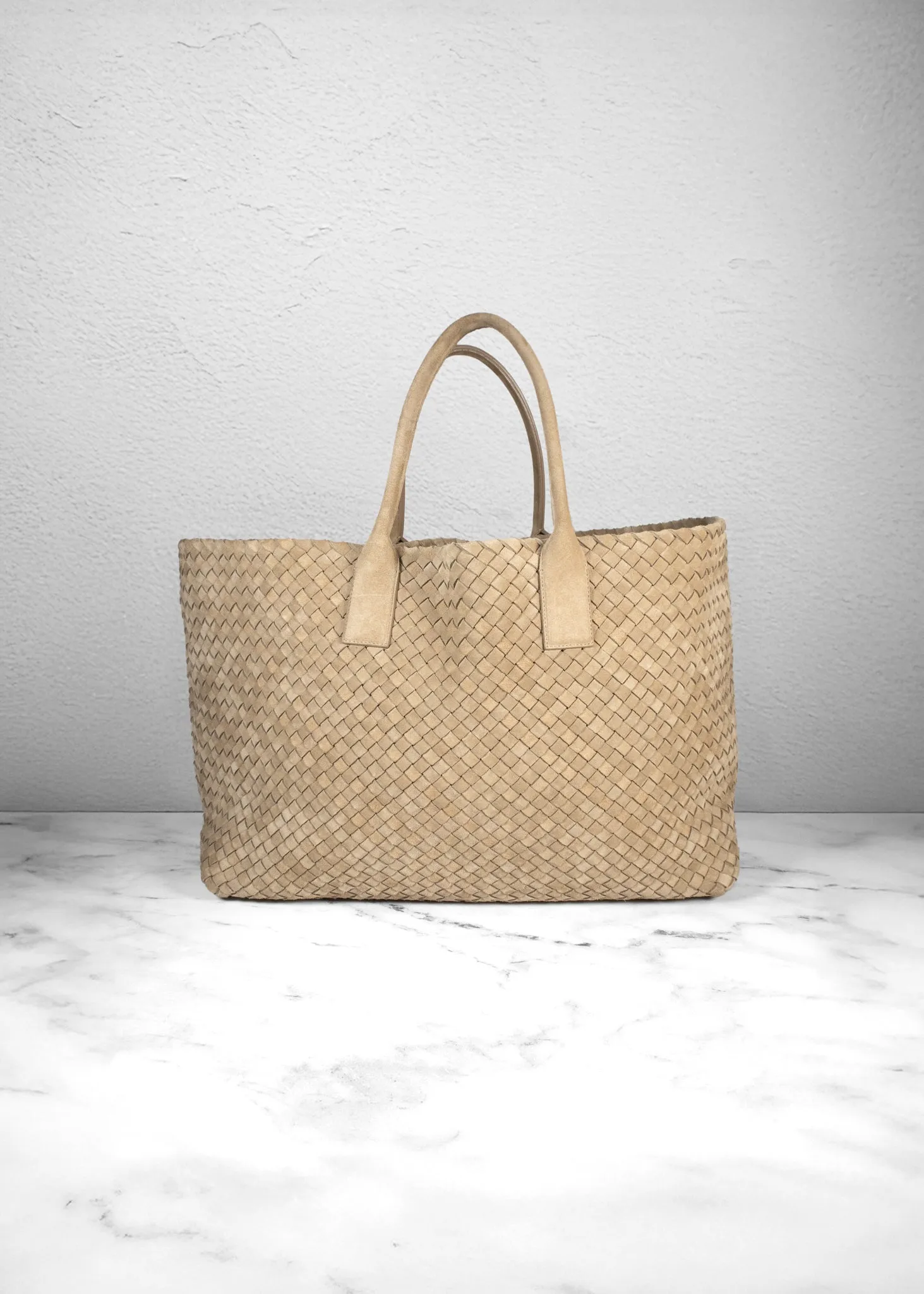 Bottega Veneta Cabat Intrecciato Suede Tote