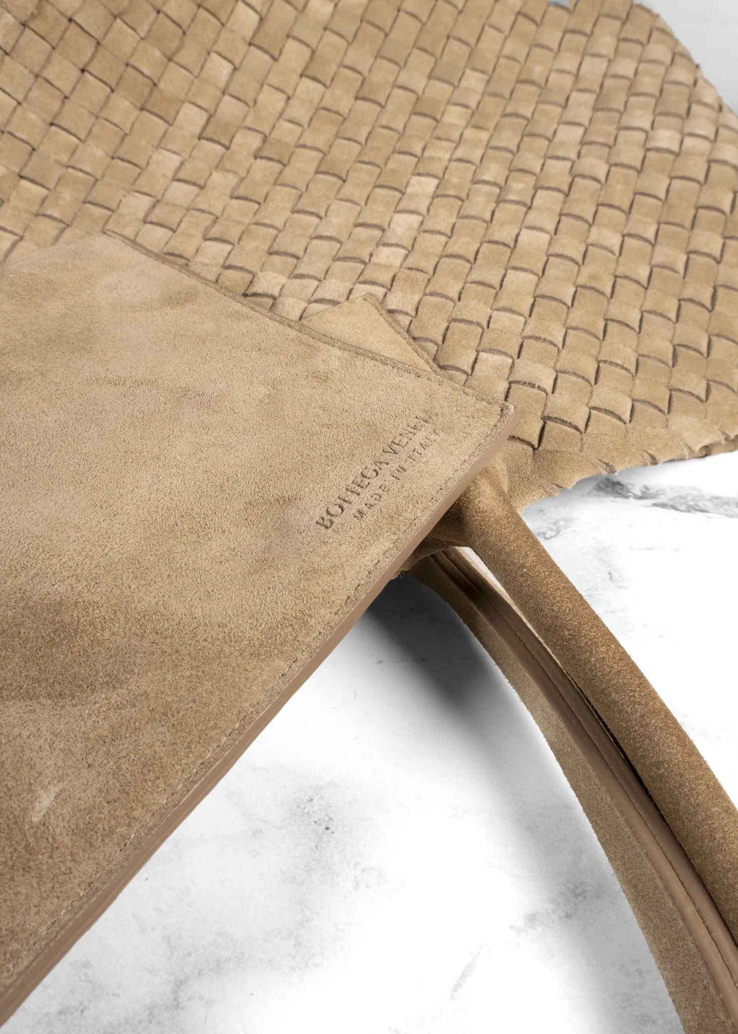Bottega Veneta Cabat Intrecciato Suede Tote