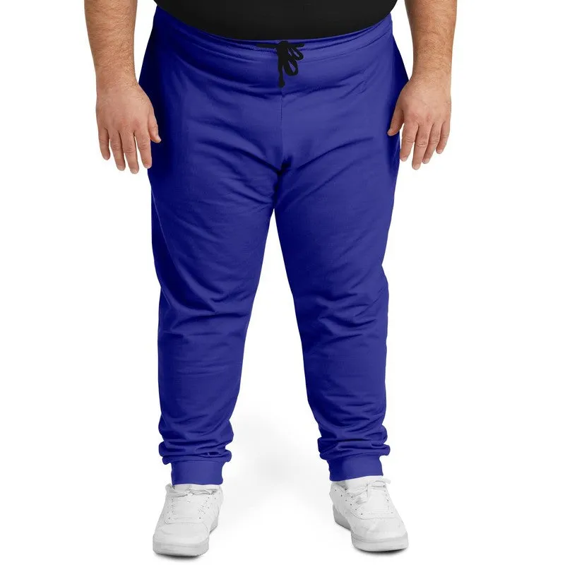 Bright Blue Joggers | Unisex | with PLUS sizes | Bright Pure Blue | C100M100Y0K0