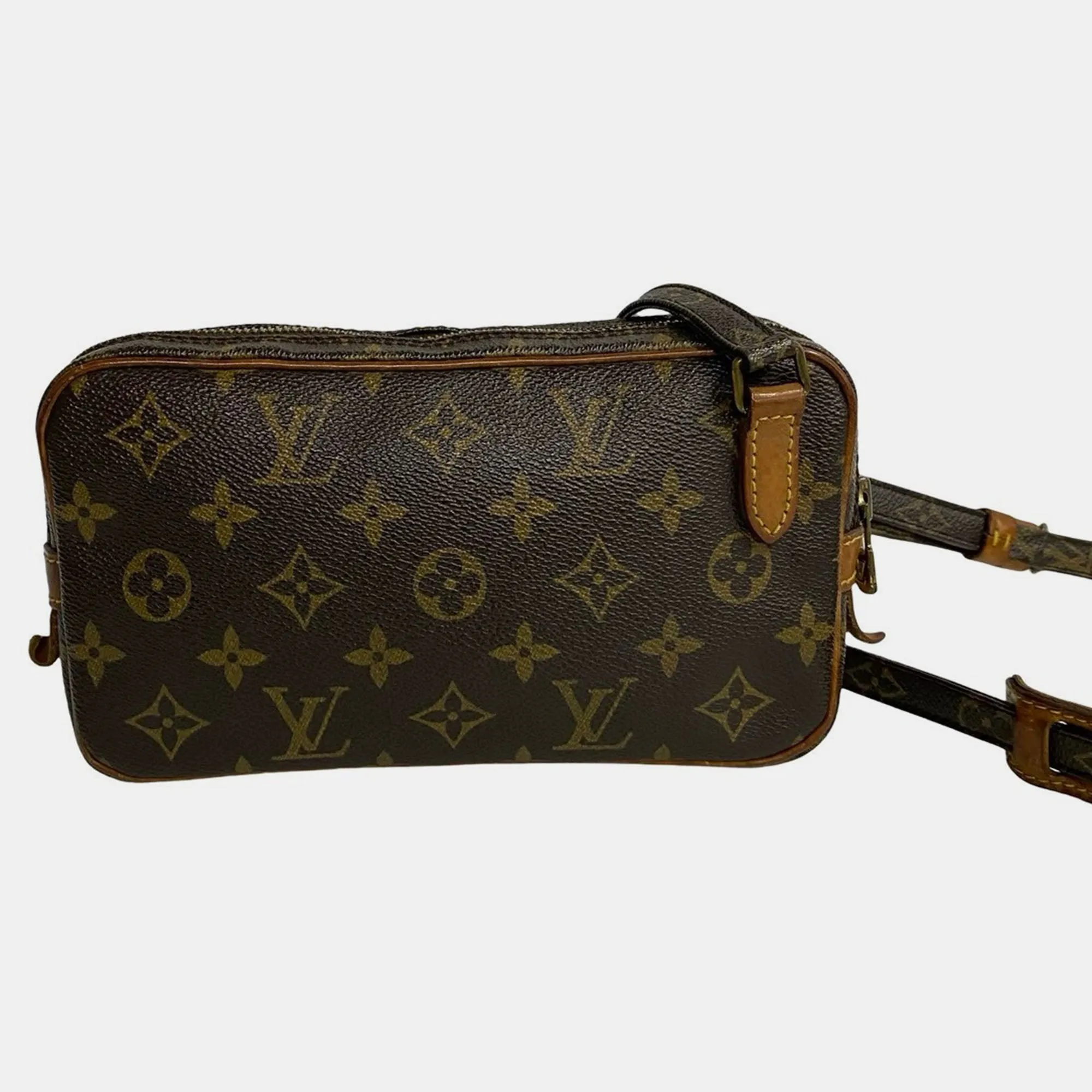 Brown Canvas Pochette Marly Bandouliere Crossbody Bag