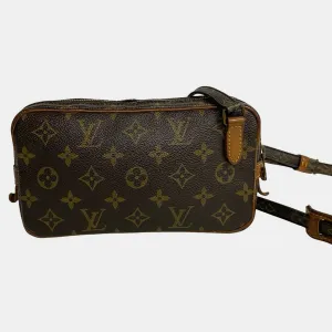 Brown Canvas Pochette Marly Bandouliere Crossbody Bag