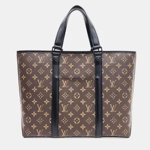 Brown Monogram Canvas Weekend Tote PM Bag