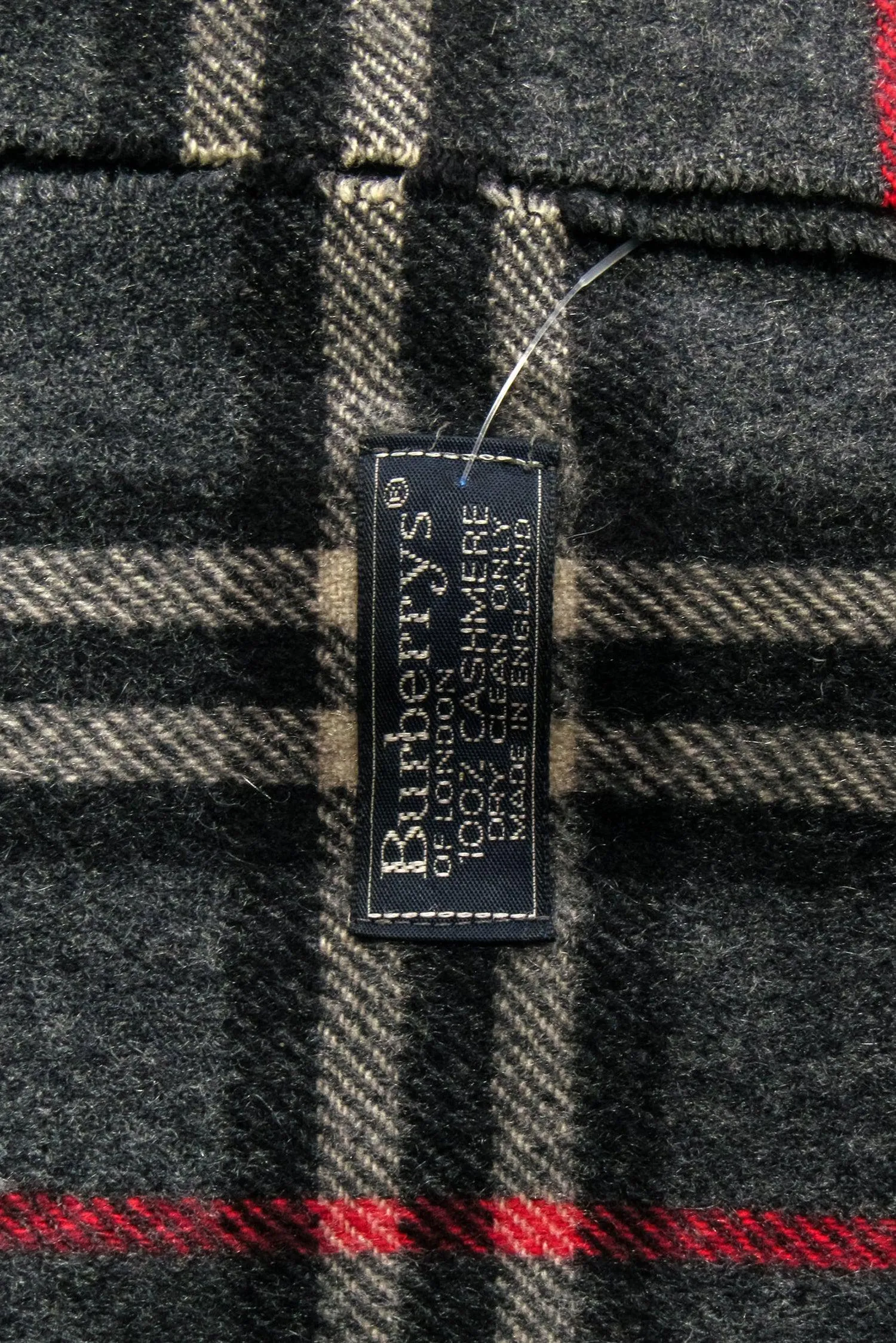 Burberry - Grey, Black, & Red Plaid Cashmere Scarf