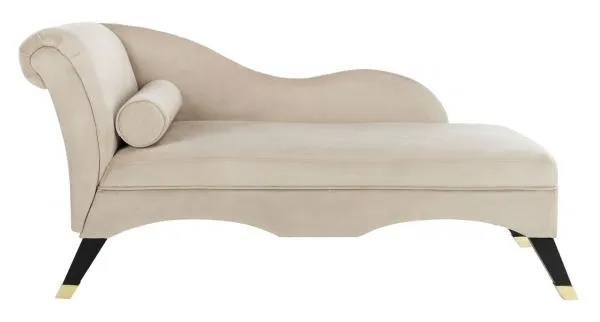 CAIDEN VEVLET CHAISE W/ PILLOW