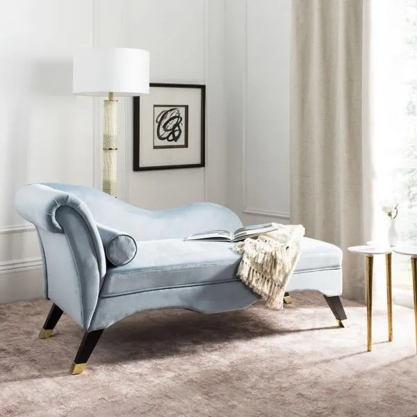 CAIDEN VEVLET CHAISE W/ PILLOW