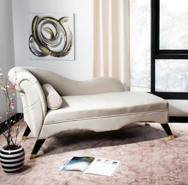CAIDEN VEVLET CHAISE W/ PILLOW