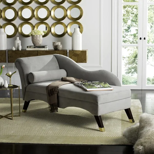 CAIDEN VEVLET CHAISE W/ PILLOW