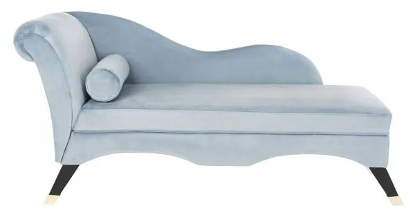 CAIDEN VEVLET CHAISE W/ PILLOW