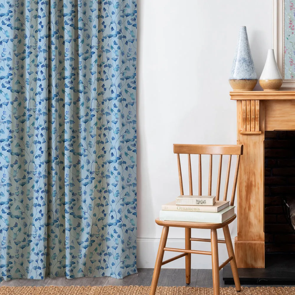 Cala Printed Cotton Fabric (By The Metre) Cobalt