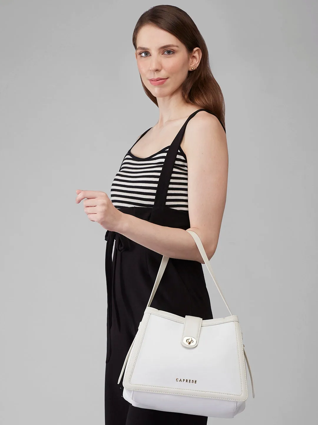 Caprese Aurora Satchel Small Purple Handbag