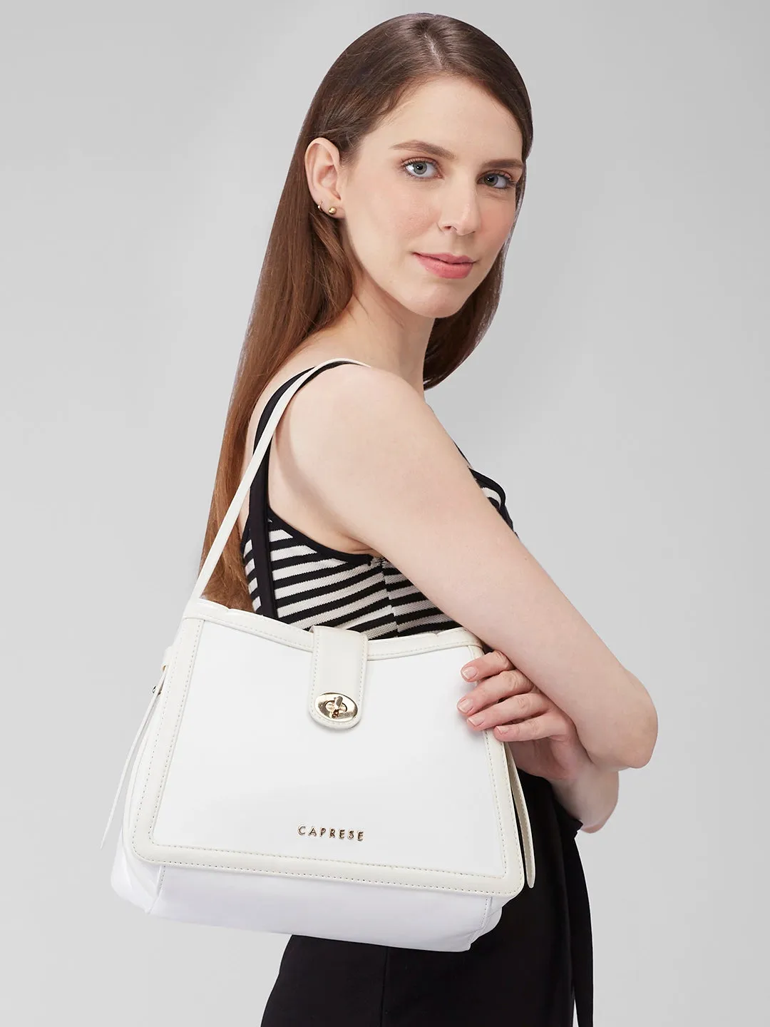 Caprese Aurora Satchel Small Purple Handbag
