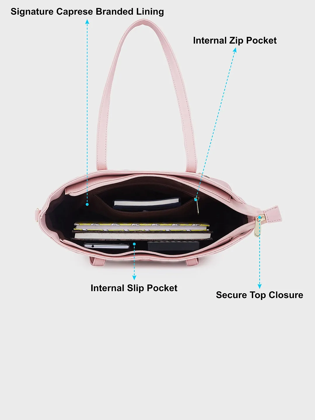 Caprese Mubi Tote Small Blush