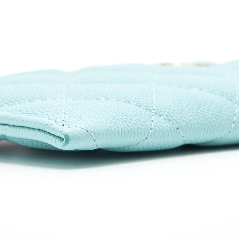 Chanel 19C Caviar Phone & Card holder Tiffany Blue