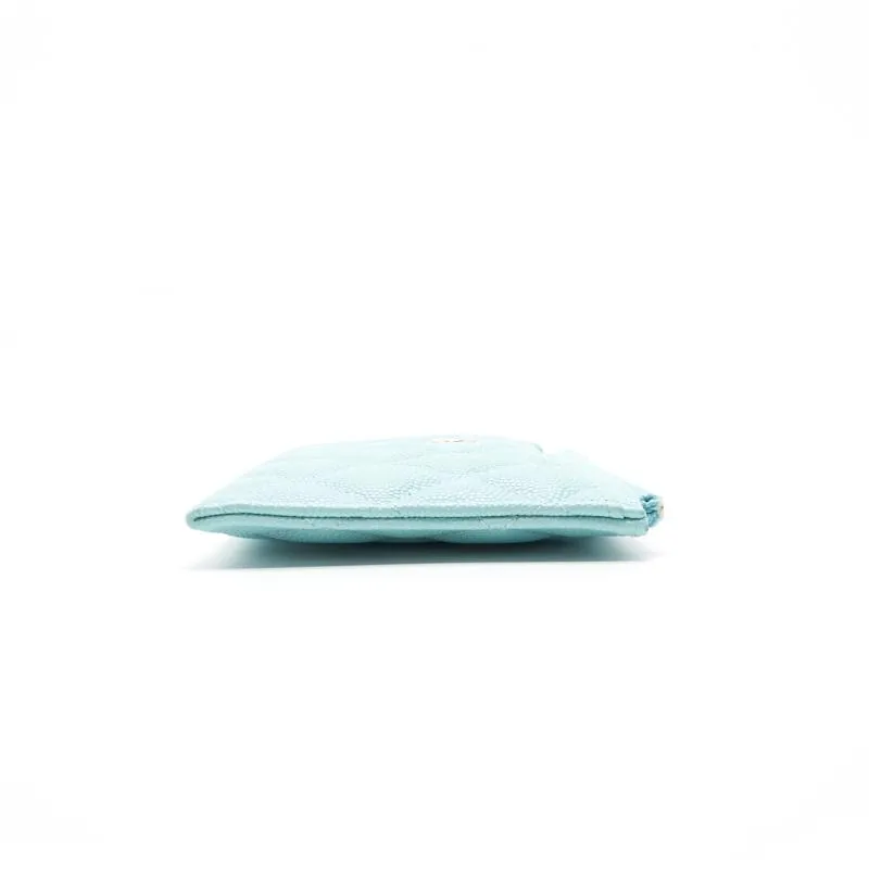 Chanel 19C Caviar Phone & Card holder Tiffany Blue