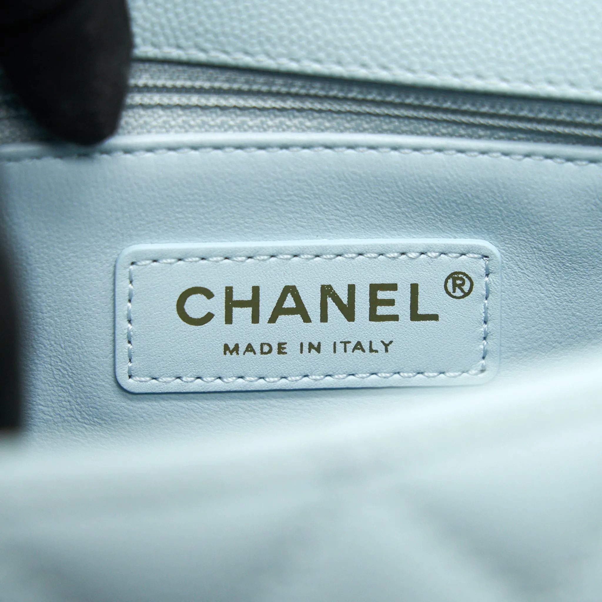 Chanel 21K Baby Blue Coco Handle Small (Old Mini) 24cm LGHW (microchip)