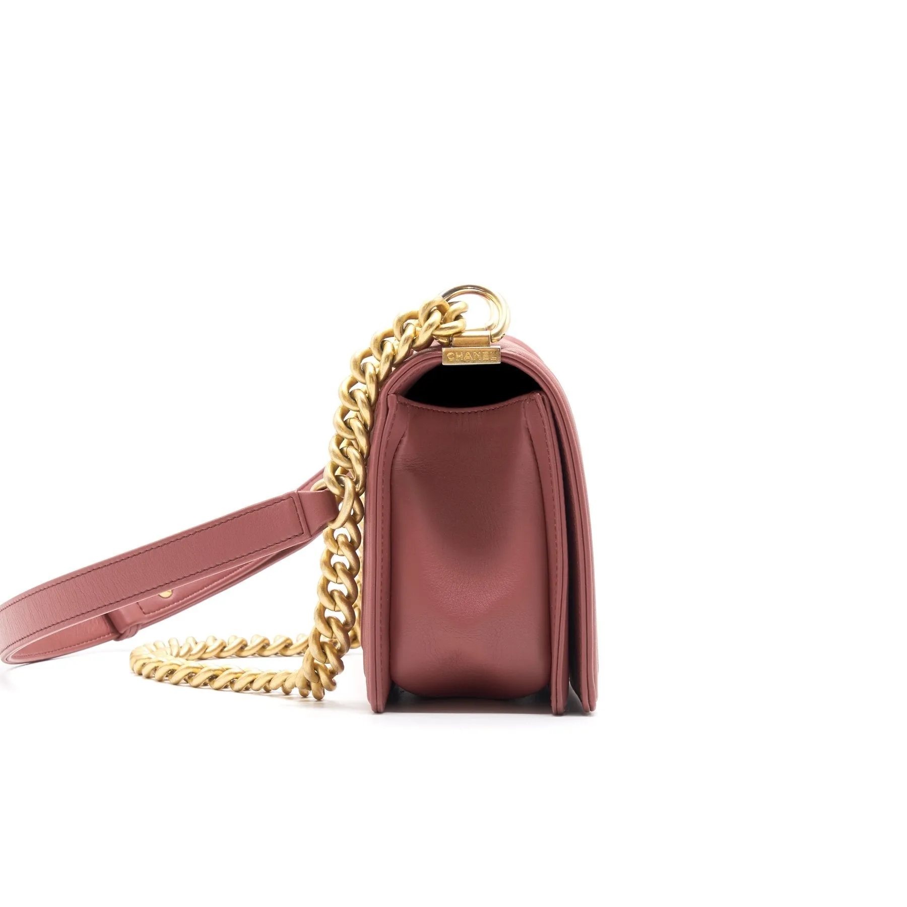 Chanel Calfskin Old medium Leboy dark pink