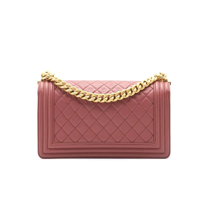 Chanel Calfskin Old medium Leboy dark pink