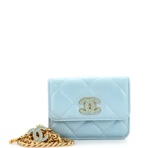 CHANEL Pending CC Flap Chain Belt Bag Quilted Lambskin Mini