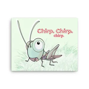 Chirping Cricket Ready-to-Hang Premium Wrapped Wood Frame Art - Designed by Michigan Artists