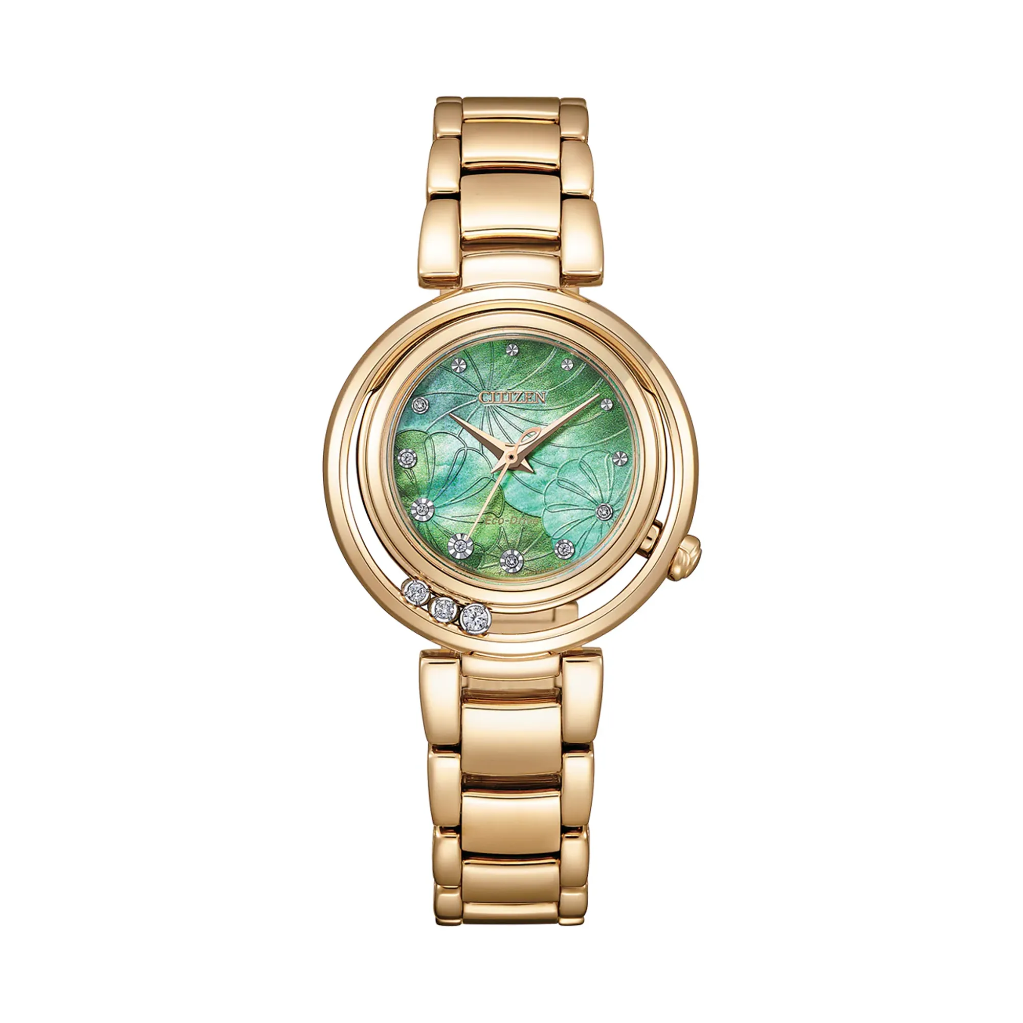 Citizen L Collection Women's 29mm Green Eco Drive Watch EM1113-82Y