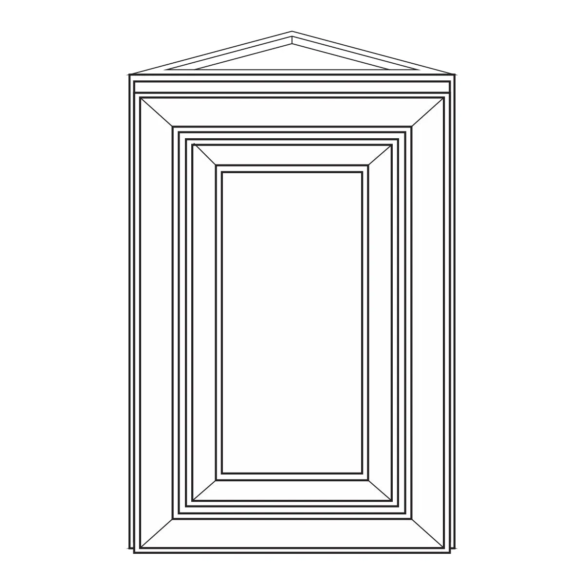 Corner Wall Cabinets - Newport Blue