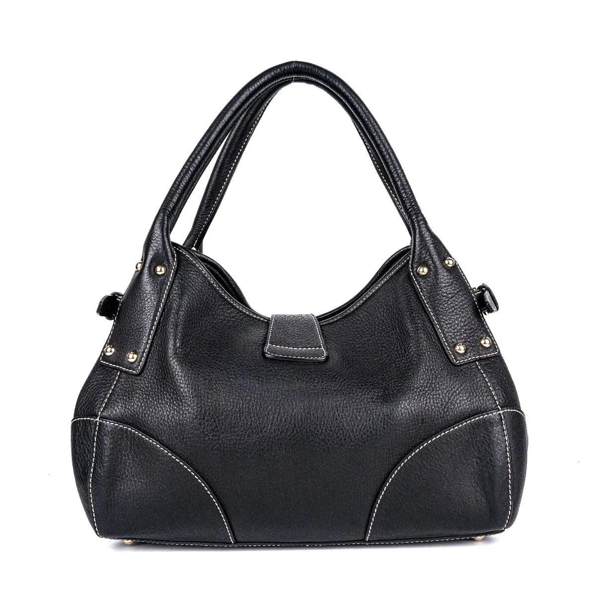 Dooney & Bourke Logo Hook Tote Bags Leather Black Colour For Women