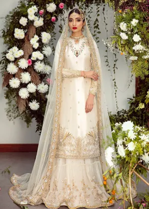 Embroidered White Net Lehnga for Wedding #N7053