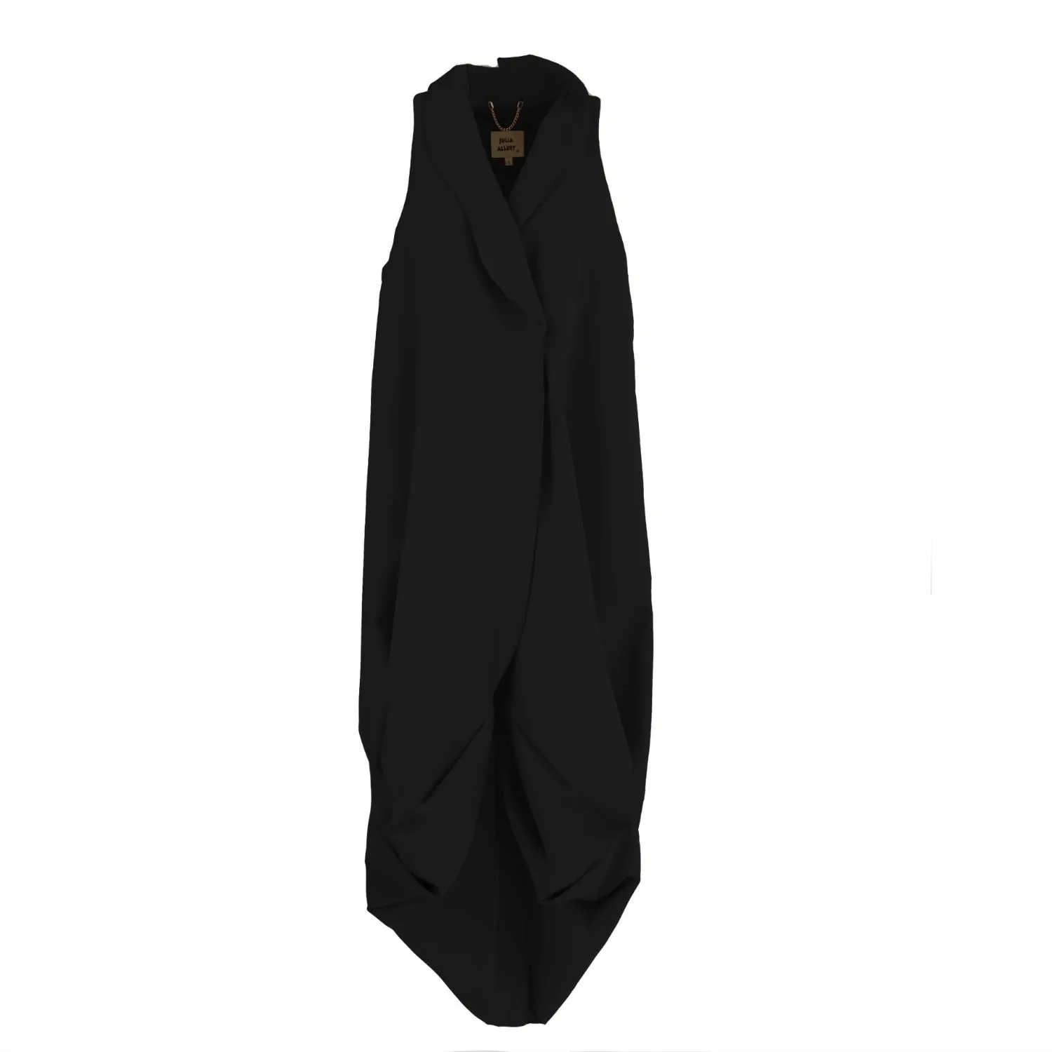 Fashion Long Double Breasted Vest Black