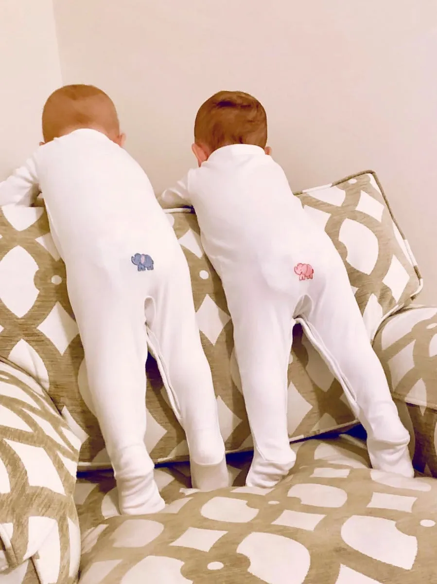 Footie, Elephant & Baby (Blue)
