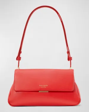 grace flap leather shoulder bag