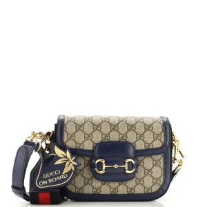 GUCCI Horsebit 1955 Shoulder Bag GG Coated Canvas Mini