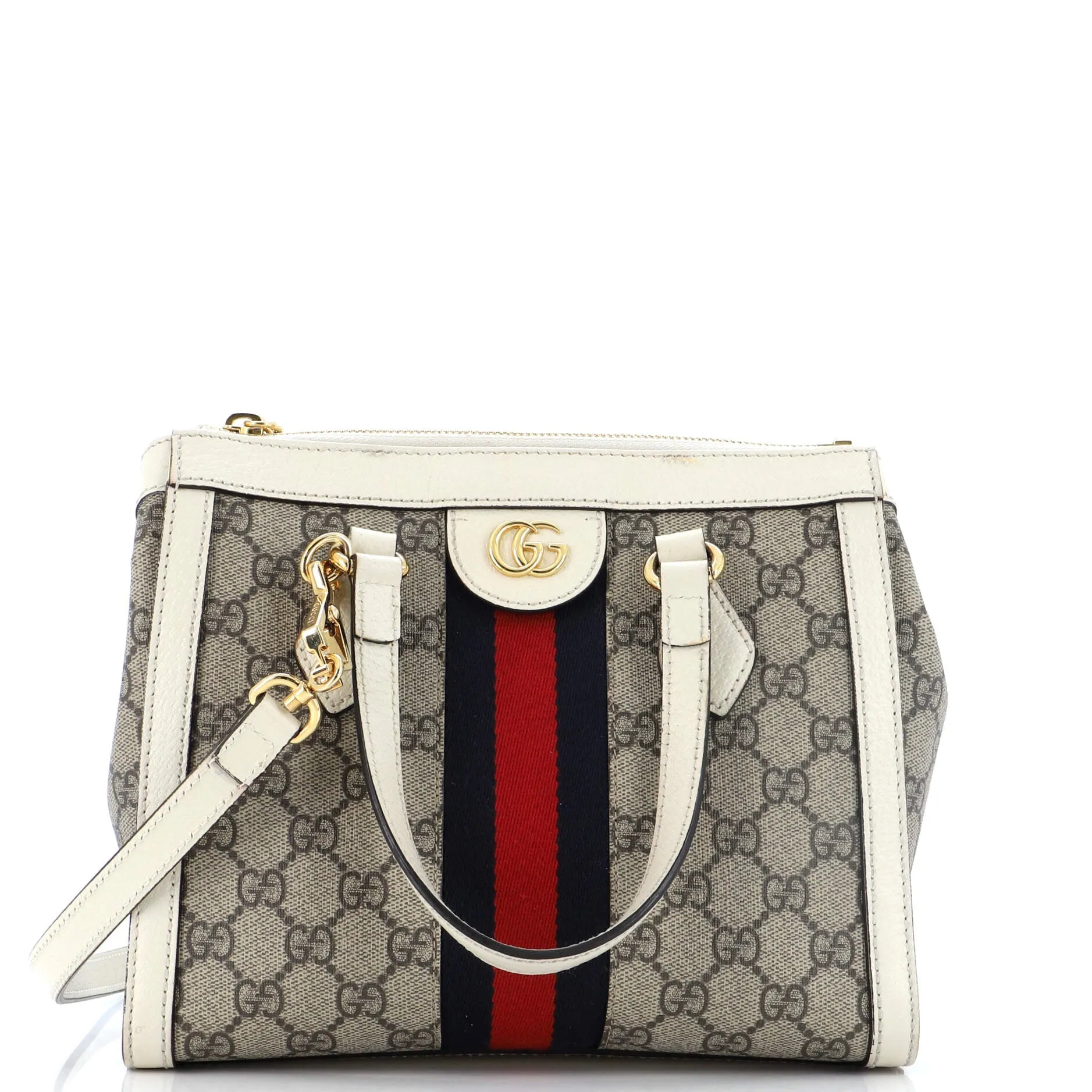 GUCCI Ophidia Top Handle Tote GG Coated Canvas Small