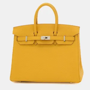 Jaune Ambre Togo B Stamp Birkin 25 Handbag