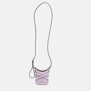 Lilac Leather Mini The Curve Bucket Bag