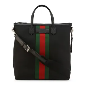 Luxurious Leather and Fabric Handbag - Made in Italy