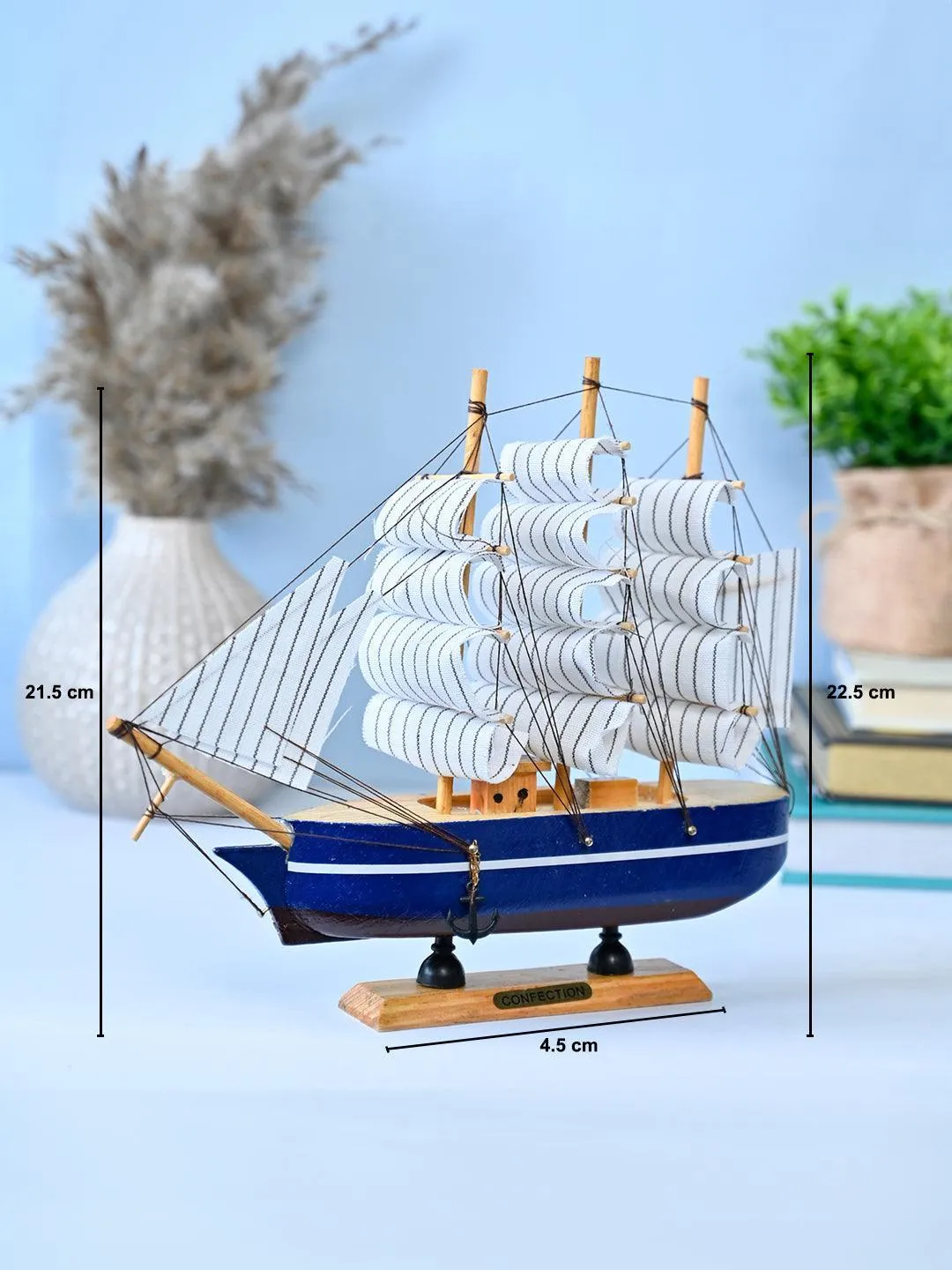 Market99 Wooden Sailing Ship Showpiece