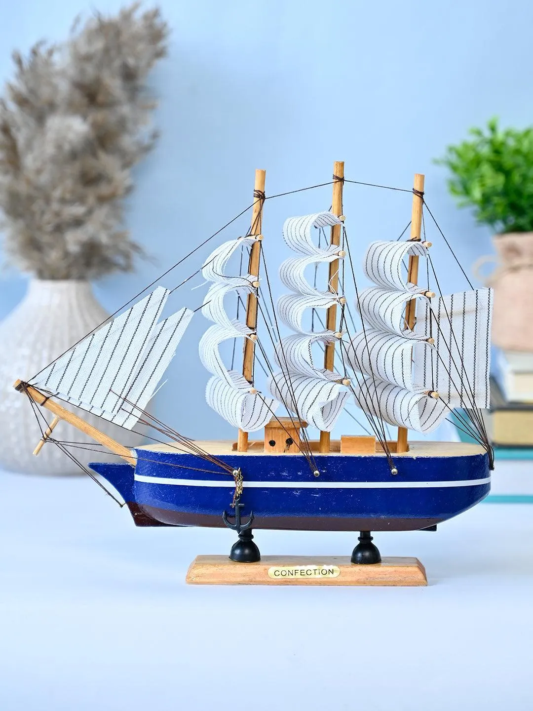 Market99 Wooden Sailing Ship Showpiece