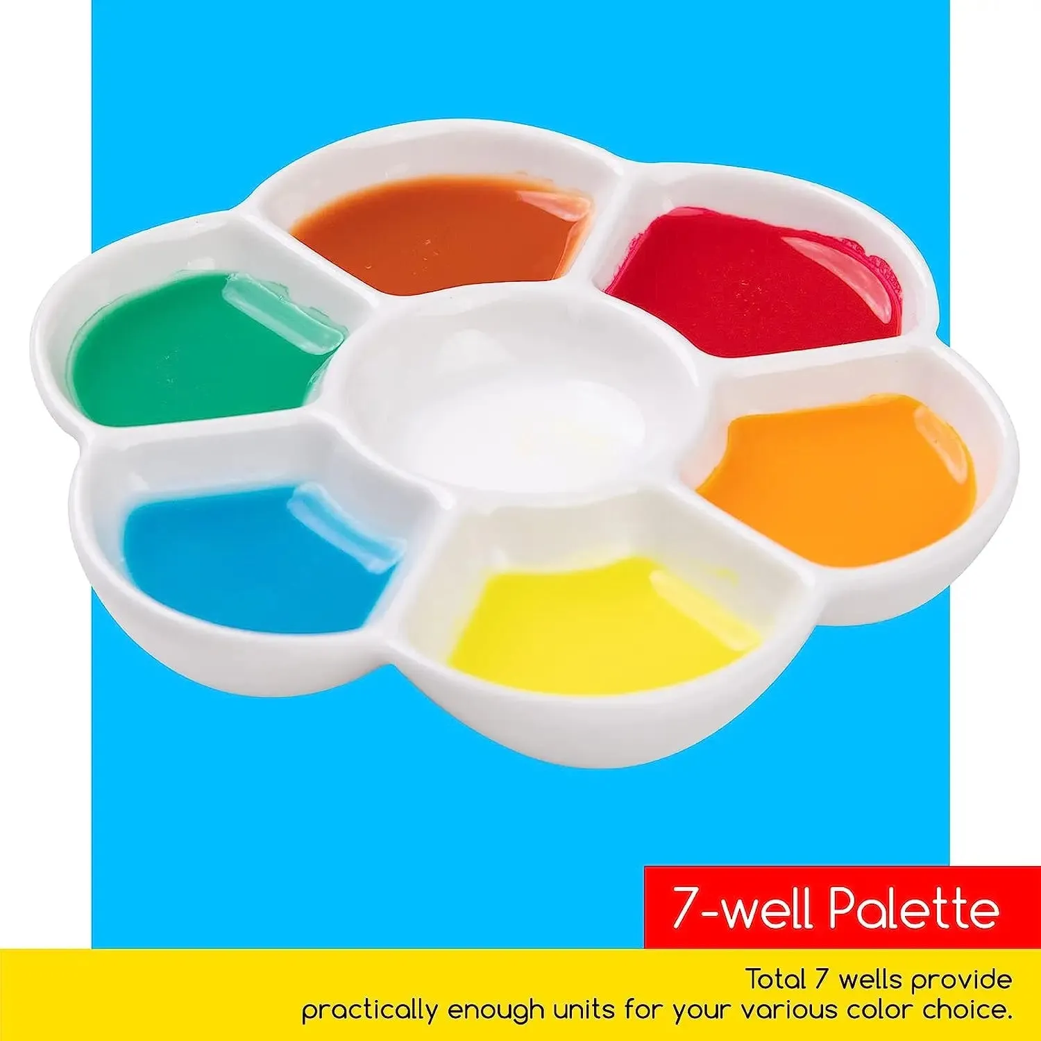 MEEDEN 7-Well Studio Porcelain Paint Palette
