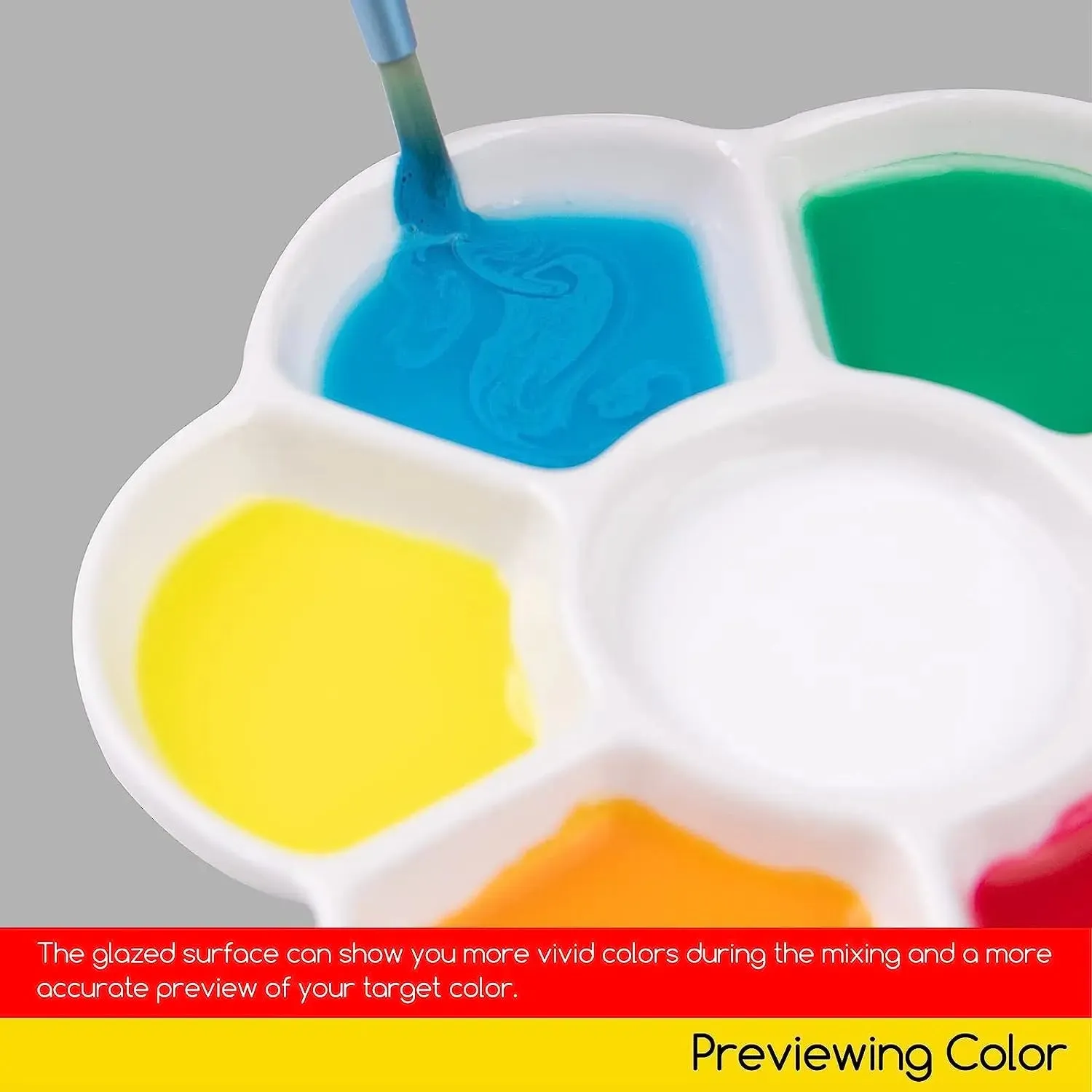 MEEDEN 7-Well Studio Porcelain Paint Palette