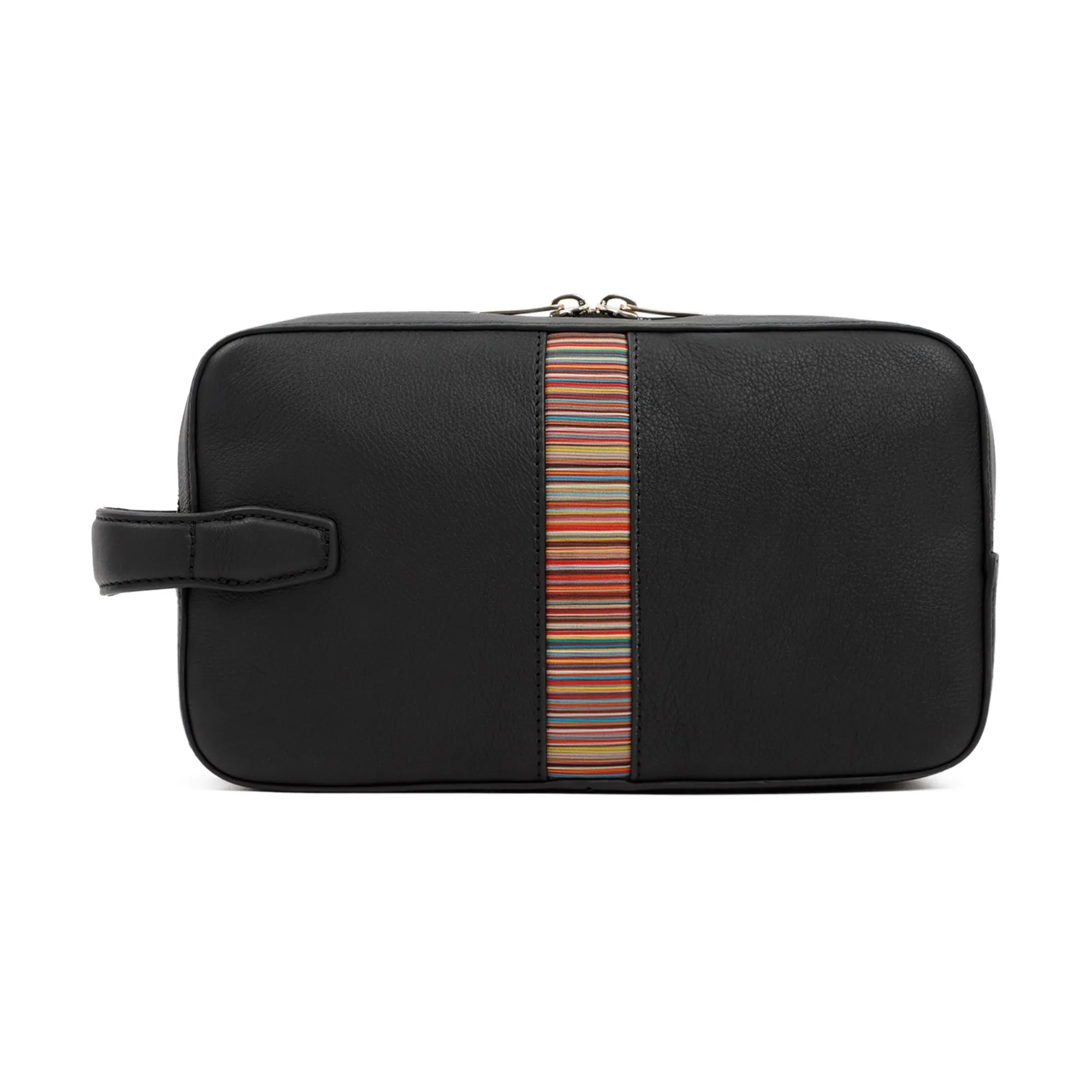 Men's Leather Washbag in Black | Size UNICA | M1A6606BMULTI