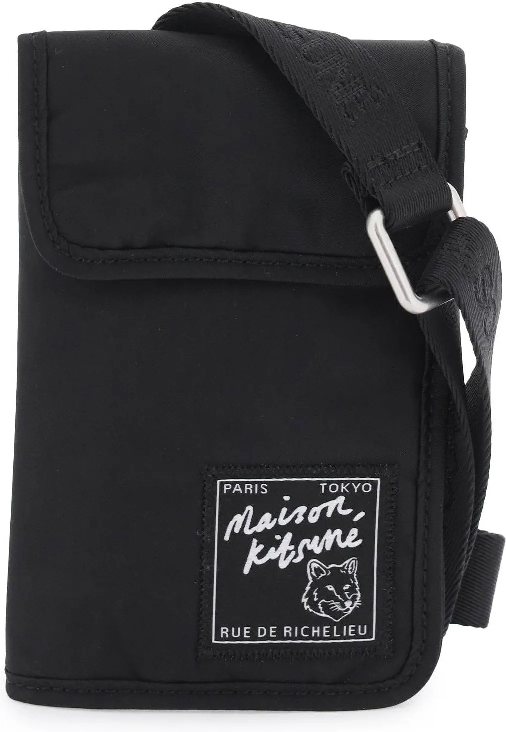 Men's Nylon Neck Pouch in Black | LM05362WQ1001